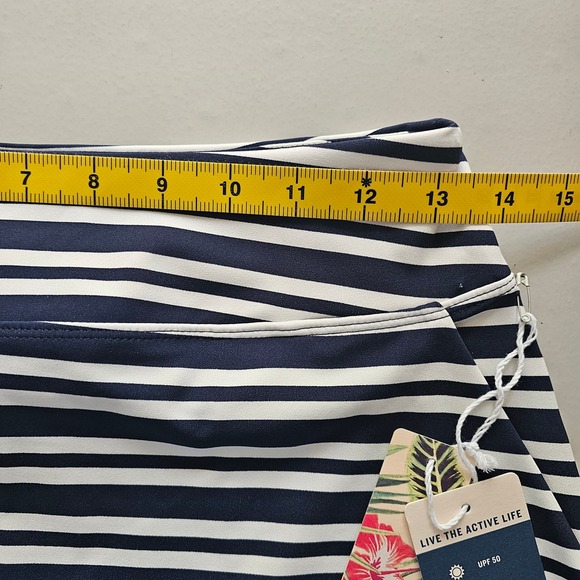 NWT Tommy Bahama S Everyday Active Skort Blue White Striped Golf Athletic Tennis - Picture 7 of 10